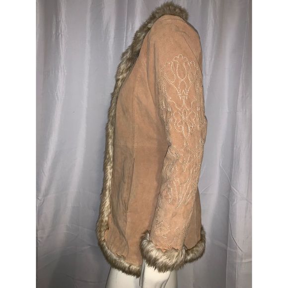 SOLD Vintage 90’s Y2K Tan Leather Penny Lane Coat Medium - Picture 8 of 13